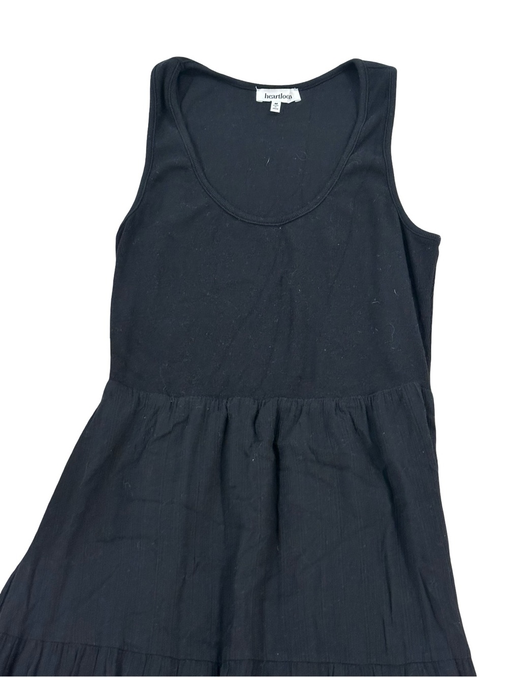 GUC Heartloom Women’s Medium Black Tank Dress - Sleeveless Tiered